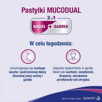 Mucodual 2w1, pastylki do ssania, 18 sztuk - 4 Mucodual 2w1, pastylki do ssania, 18 sztuk - 4 - zdjęcie produktu