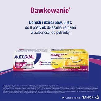 Mucodual 2w1, pastylki do ssania, 18 sztuk - 5 Mucodual 2w1, pastylki do ssania, 18 sztuk - 5 - zdjęcie produktu