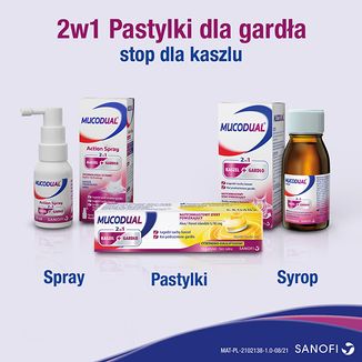 Mucodual 2w1, pastylki do ssania, 18 sztuk - 7 Mucodual 2w1, pastylki do ssania, 18 sztuk - 7 - zdjęcie produktu