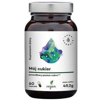 Aura Herbals Mój Cukier, 60 kapsułek wegańskich - 2 Aura Herbals Mój Cukier, 60 kapsułek wegańskich - 2 - zdjęcie produktu