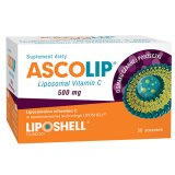 Ascolip, liposomalna witamina C 500 mg, smak czarna porzeczka, żel doustny, 5 g x 30 saszetek - miniaturka zdjęcia produktu