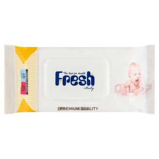 Fresh Baby, chusteczki nawilżane, z klipsem, 72 sztuki - zdjęcie produktu