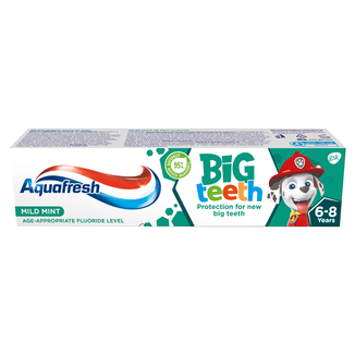 Aquafresh Big Teeth, pasta do zębów dla dzieci, 6-8 lat, Psi Patrol, 50 ml - zdjęcie produktu
