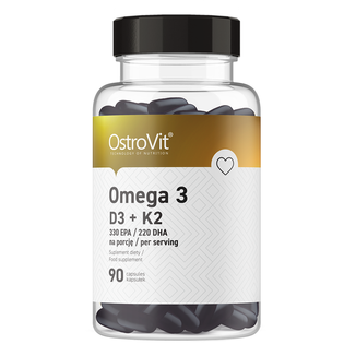 OstroVit Omega 3 D3 + K2, 90 kapsułek - zdjęcie produktu