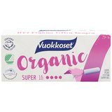 Tampony bawełniane organiczne Vuokkoset, bez aplikatora, Super, 16 sztuk - miniaturka zdjęcia produktu