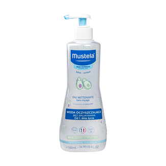 Mustela Bebe Enfant, woda oczyszczająca bez spłukiwania, od urodzenia, 500 ml USZKODZONE OPAKOWANIE - zdjęcie produktu