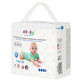 Akuku Baby Soft, podkłady higieniczne jednorazowe, 40 cm x 60 cm, A0500, 15 sztuk USZKODZONE OPAKOWANIE - miniaturka zdjęcia produktu