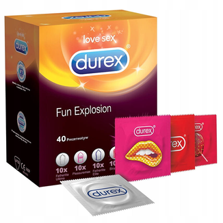 Durex Fun Explosion, zestaw prezerwatyw, 40 sztuk - zdjęcie produktu