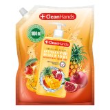 CleanHands, mydło antybakteryjne w płynie, owoce tropikalne, zapas, 1000 ml - miniaturka zdjęcia produktu