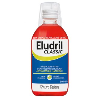 Eludril Classic, płyn do płukania jamy ustnej, 500 ml USZKODZONE OPAKOWANIE - zdjęcie produktu