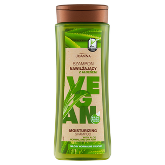 Joanna Vegan, szampon nawilżający z aloesem, włosy normalne i suche, 300 ml - zdjęcie produktu