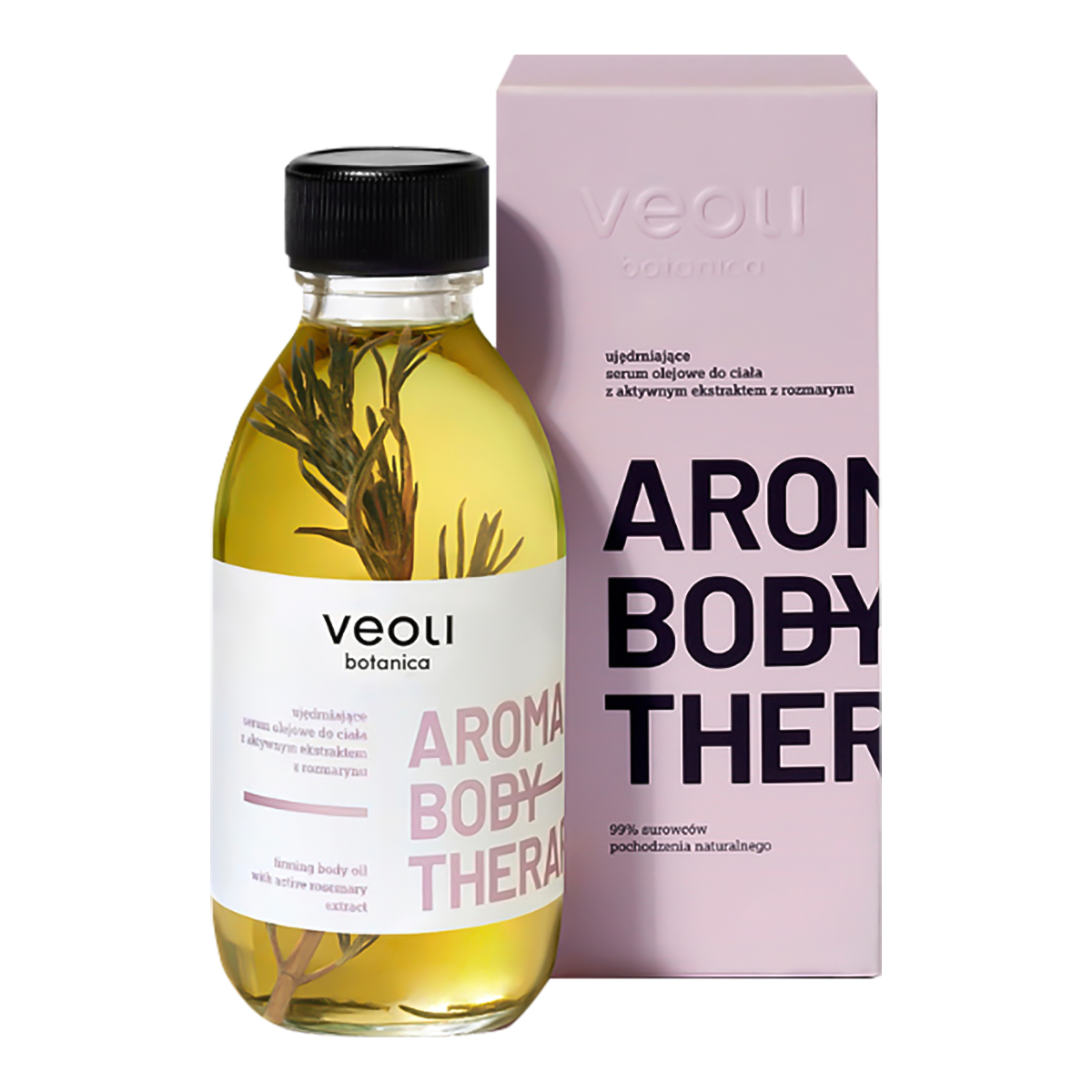 Nieznana Veoli Botanica Aroma Body Therapy, ujędrniające serum olejowe do ciała z ekstraktem z rozmarynu, 136 g