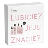 Zestaw Ziaja Jeju Różowa, żel pod prysznic i do kąpieli, 300 ml + szampon do włosów, 300 ml + dwufazowa odżywka do włosów w sprayu, 125 ml + mgiełka do twarzy i ciała, 200 ml USZKODZONE OPAKOWANIE - miniaturka zdjęcia produktu