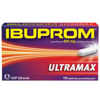 Ibuprom Ultramax 600 mg, 10 tabletek powlekanych USZKODZONE OPAKOWANIE - zdjęcie produktu