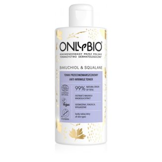 OnlyBio Bakuchiol & Skwalan, tonik przeciwzmarszczkowy, 300 ml - zdjęcie produktu