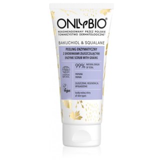 OnlyBio Bakuchiol & Skwalan, peeling enzymatyczny z drobinkami złuszczającymi do twarzy, 75 ml - zdjęcie produktu