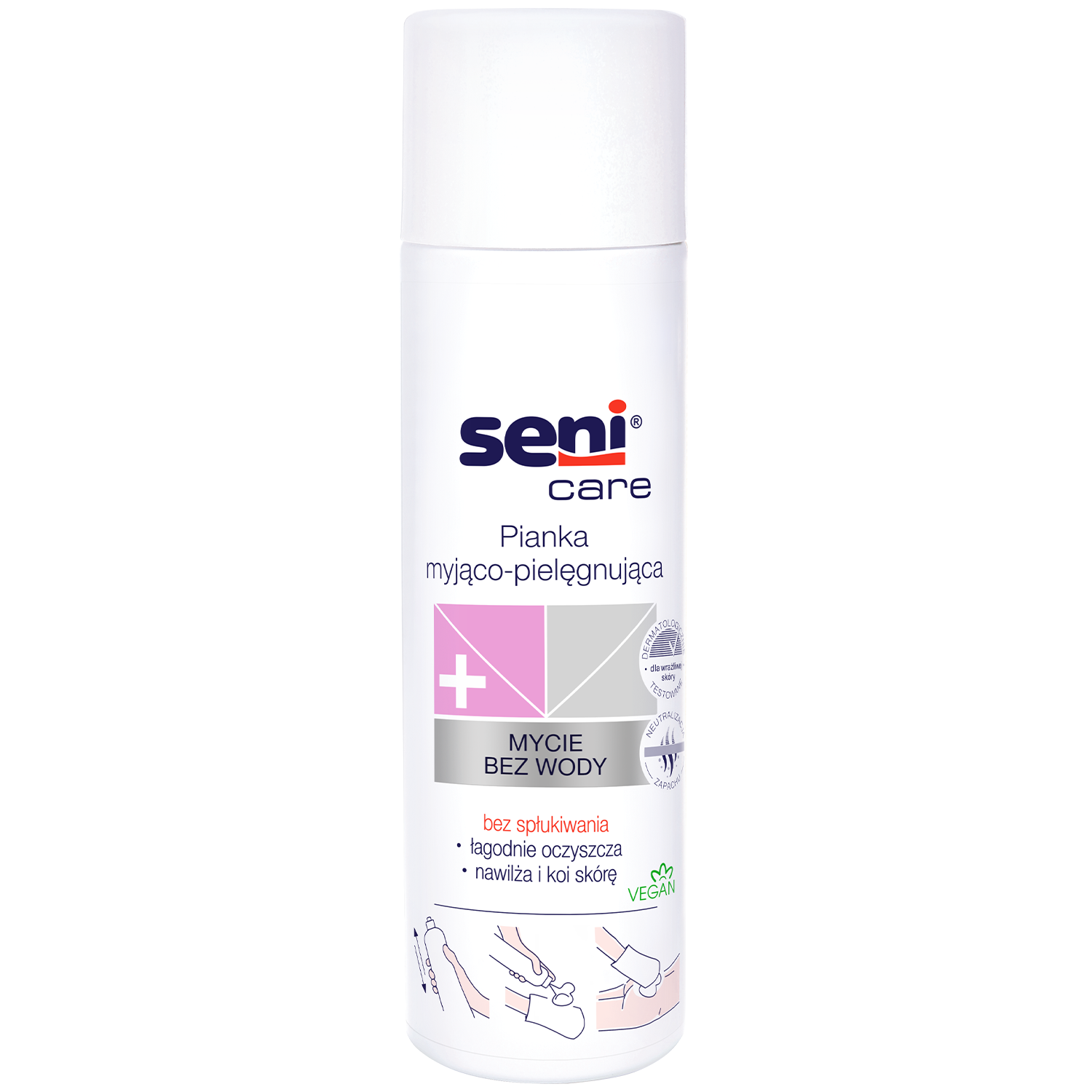 Seni Seni Care, pianka myjąco-pielęgnacyjna do ciała, bez użycia wody, 500 ml — Składniki i ocena