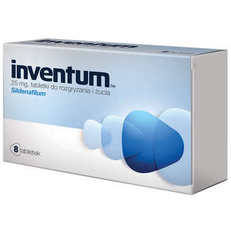 Inventum 25 mg, 8 tabletek do rozgryzania i żucia USZKODZONE OPAKOWANIE - zdjęcie produktu