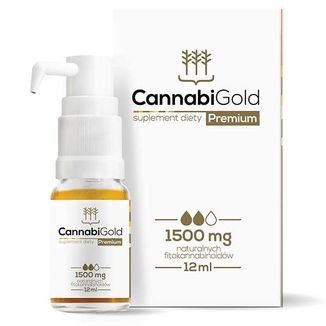 CannabiGold Premium 1500, olej z konopi, 12 ml USZKODZONE OPAKOWANIE - zdjęcie produktu