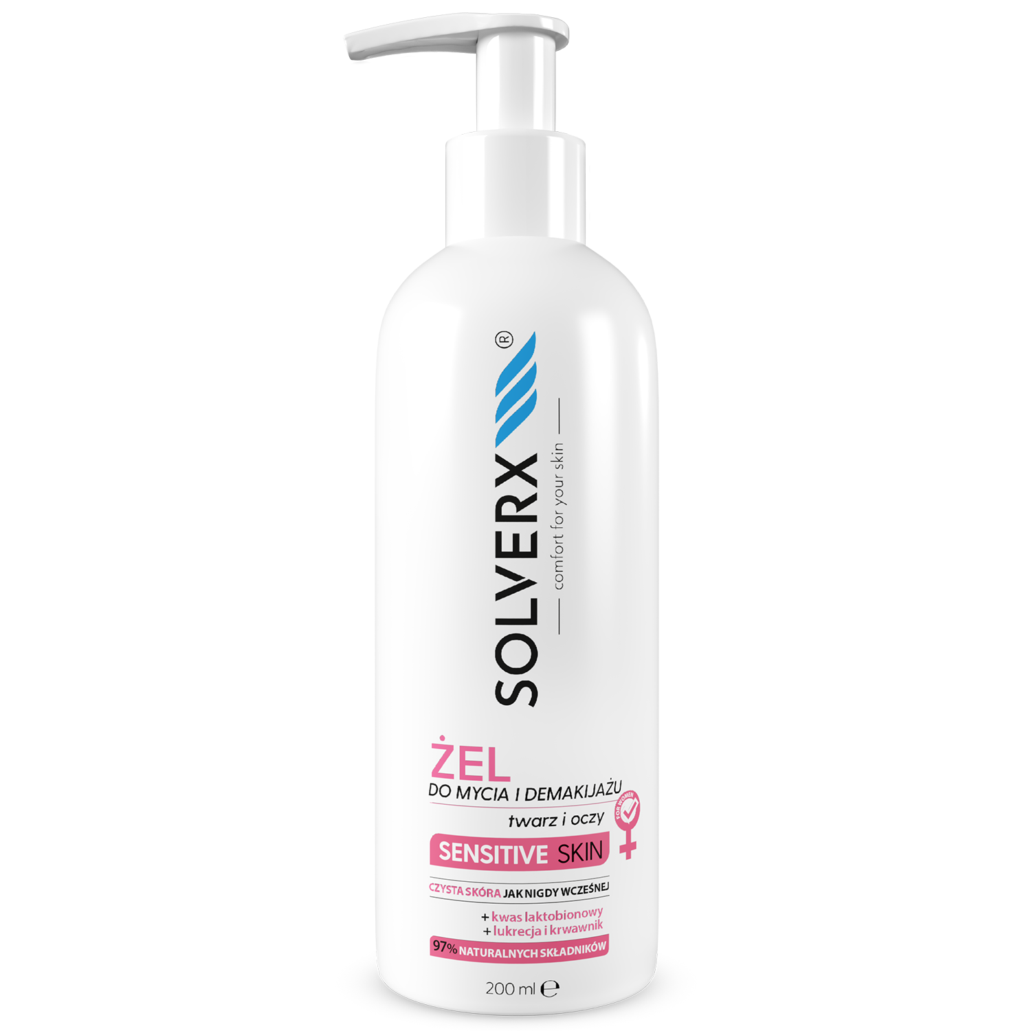 Solverx Solverx Sensitive Skin, Waschgel und Abschminken Gesicht, 200 ml — Inhaltsstoffe und Bewertung