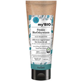 Farmona myBIO Fińskie BioOdżywienie, odżywczo-regenerujący bio-krem do rąk, algi błękitne, 100 ml - zdjęcie produktu