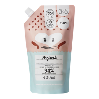 Yope Nagietek, naturalne mydło do rąk dla dzieci, zapas, 400 ml - zdjęcie produktu