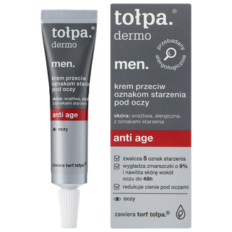 Tołpa Dermo Men Anti Age, krem przeciw oznakom starzenia pod oczy, 10 ml - zdjęcie produktu