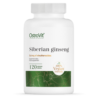 OstroVit Siberian Ginseng, żeń-szeń syberyjski, 120 tabletek - zdjęcie produktu