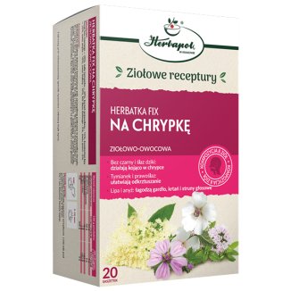 Herbapol Herbatka Fix na chrypkę, ziołowo-owocowa, 20 saszetek - zdjęcie produktu