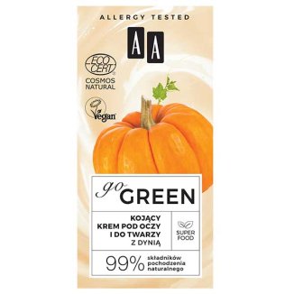 AA Go Green, kojący krem pod oczy i do twarzy, z dynią, 50 ml - 4 AA Go Green, kojący krem pod oczy i do twarzy, z dynią, 50 ml - 4 - zdjęcie produktu