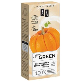 AA Go Green, regenerujące serum olejowe do twarzy, z dynią, 30 ml AA Go Green, regenerujące serum olejowe do twarzy, z dynią, 30 ml - zdjęcie produktu