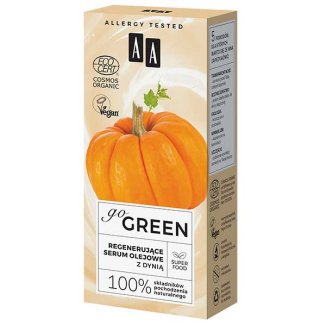 AA Go Green, regenerujące serum olejowe do twarzy, z dynią, 30 ml - 2 AA Go Green, regenerujące serum olejowe do twarzy, z dynią, 30 ml - 2 - zdjęcie produktu