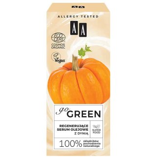 AA Go Green, regenerujące serum olejowe do twarzy, z dynią, 30 ml - 3 AA Go Green, regenerujące serum olejowe do twarzy, z dynią, 30 ml - 3 - zdjęcie produktu