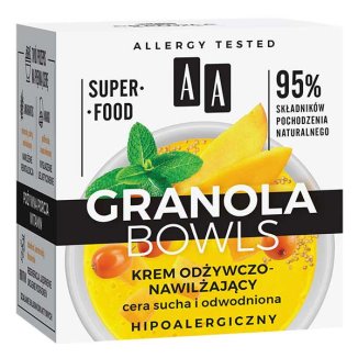AA Granola Bowls, krem odżywczo-nawilżający, cera sucha i odwodniona, 50 ml AA Granola Bowls, krem odżywczo-nawilżający, cera sucha i odwodniona, 50 ml - zdjęcie produktu