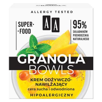 AA Granola Bowls, krem odżywczo-nawilżający, cera sucha i odwodniona, 50 ml - 3 AA Granola Bowls, krem odżywczo-nawilżający, cera sucha i odwodniona, 50 ml - 3 - zdjęcie produktu
