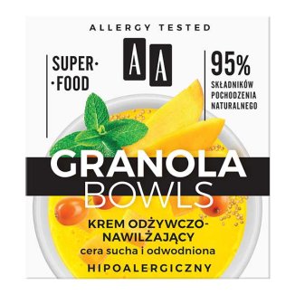 AA Granola Bowls, krem odżywczo-nawilżający, cera sucha i odwodniona, 50 ml - 4 AA Granola Bowls, krem odżywczo-nawilżający, cera sucha i odwodniona, 50 ml - 4 - zdjęcie produktu