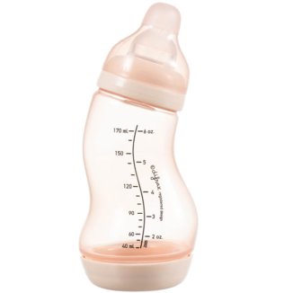 Difrax Natural, butelka S antykolkowa, wąska, ze smoczkiem o wolnym przepływie, Blossom, od urodzenia, 170 ml - zdjęcie produktu