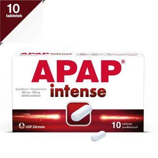 Apap Intense 200 mg + 500 mg, 10 tabletek powlekanych - 2 Apap Intense 200 mg + 500 mg, 10 tabletek powlekanych - 2 - zdjęcie produktu