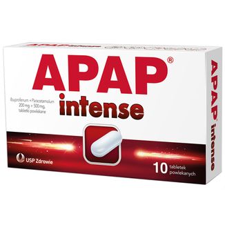 Apap Intense 200 mg + 500 mg, 10 tabletek powlekanych - zdjęcie produktu