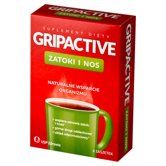 Gripactive Zatoki i Nos, 6 saszetek KRÓTKA DATA - zdjęcie produktu