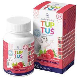 Tuptuś Multiwitamina & Magnez Na koncentrację, 60 tabletek KRÓTKA DATA - zdjęcie produktu