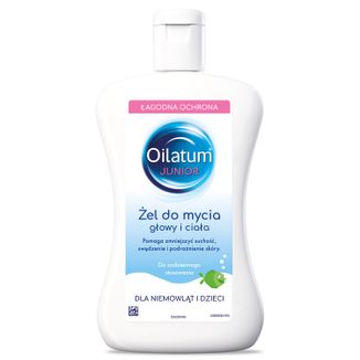 Oilatum Junior Łagodna Ochrona, żel do mycia głowy i ciała dla niemowląt i dzieci, 300 ml - zdjęcie produktu