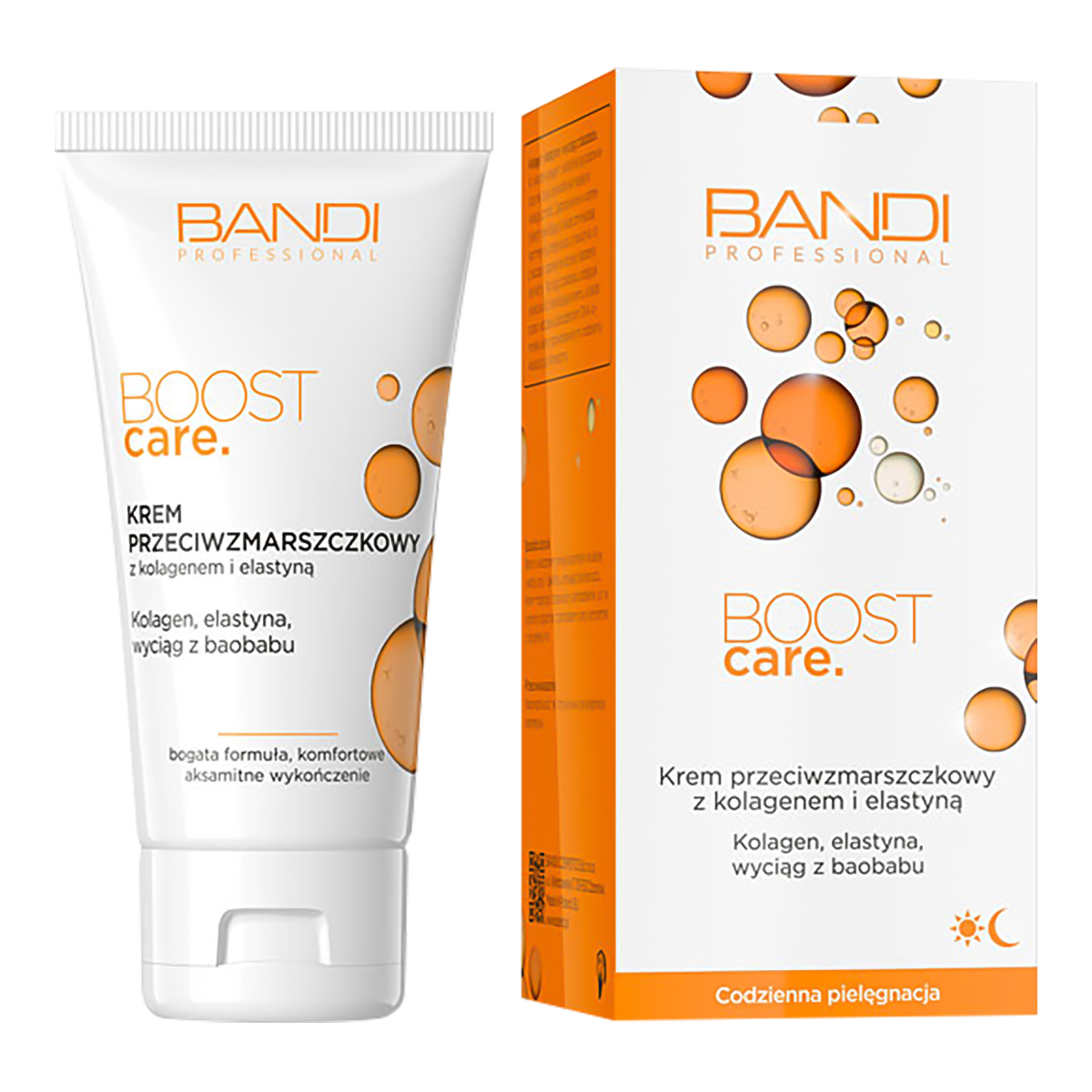 Nieznana Bandi Boost Care, krem przeciwzmarszczkowy z kolagenem i elastyną, 50 ml