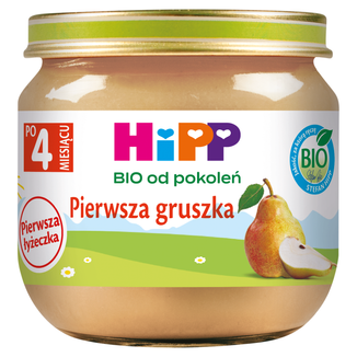 HiPP Owoce Bio Pierwsza gruszka, po 4 miesiącu, 80 g - zdjęcie produktu