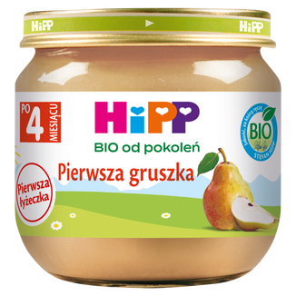 HiPP Owoce Bio Pierwsza gruszka, po 4 miesiącu, 80 g - zdjęcie produktu