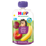 HiPP BIO od pokoleń, jabłka-banany-buraki, po 5 miesiącu, 100 g - miniaturka zdjęcia produktu