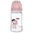 Canpol Babies EasyStart, butelka antykolkowa, szerokootworowa, Bonjour Paris, różowa, od 3 miesiąca, 240 ml - miniaturka  zdjęcia produktu