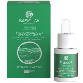 BasicLab Esteticus, serum zmniejszające niedoskonałości z niacynamidem 5%, redukcja i zwężenie, 15 ml - zdjęcie produktu