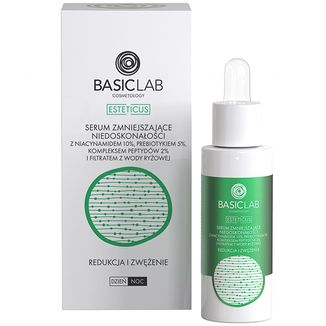 BasicLab Esteticus, serum zmniejszające niedoskonałości z niacynamidem 10%, redukcja i zwężenie, 30 ml - zdjęcie produktu