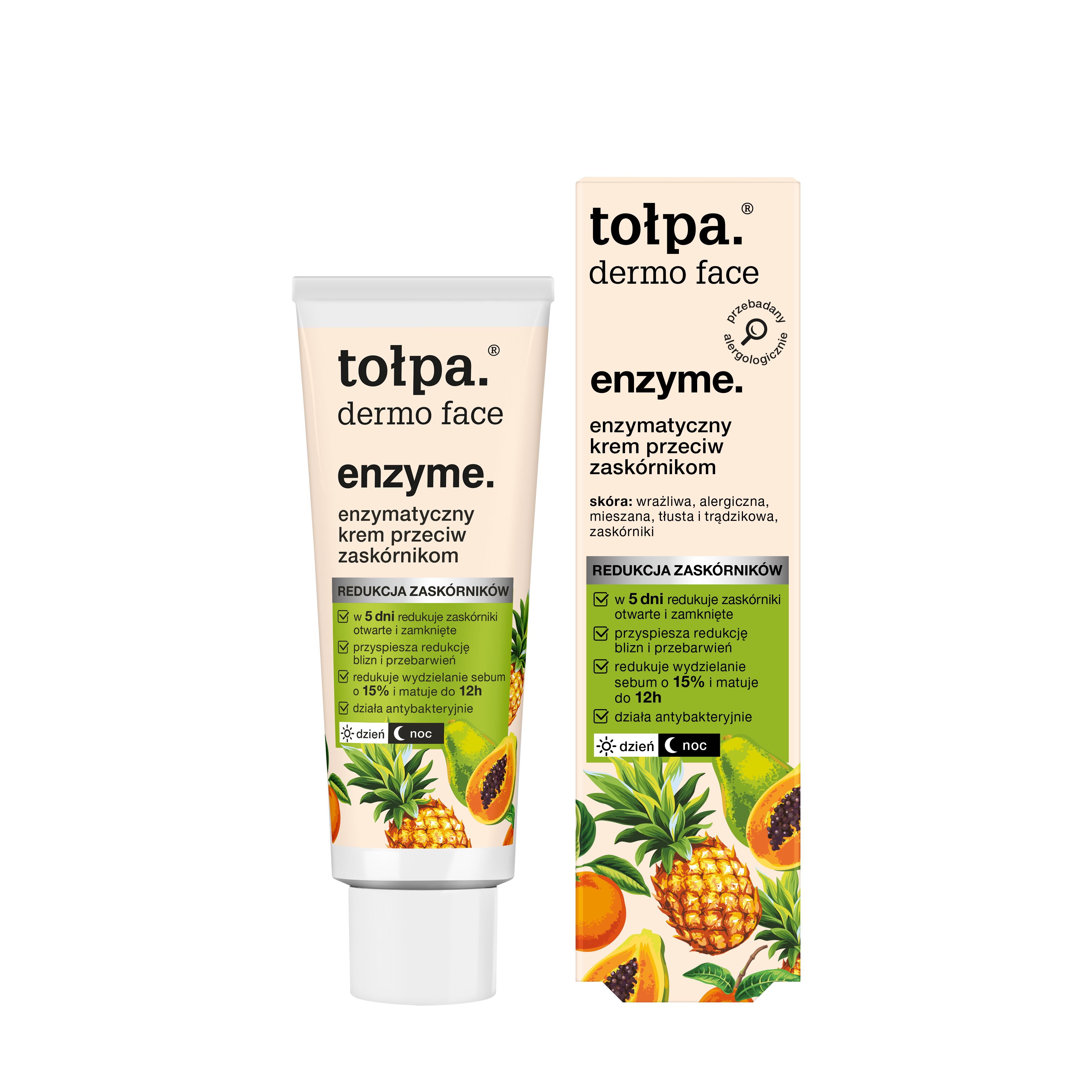 Tołpa Tołpa Dermo Face Sebio, enzymatyczny krem przeciw zaskórnikom, 40 ml
